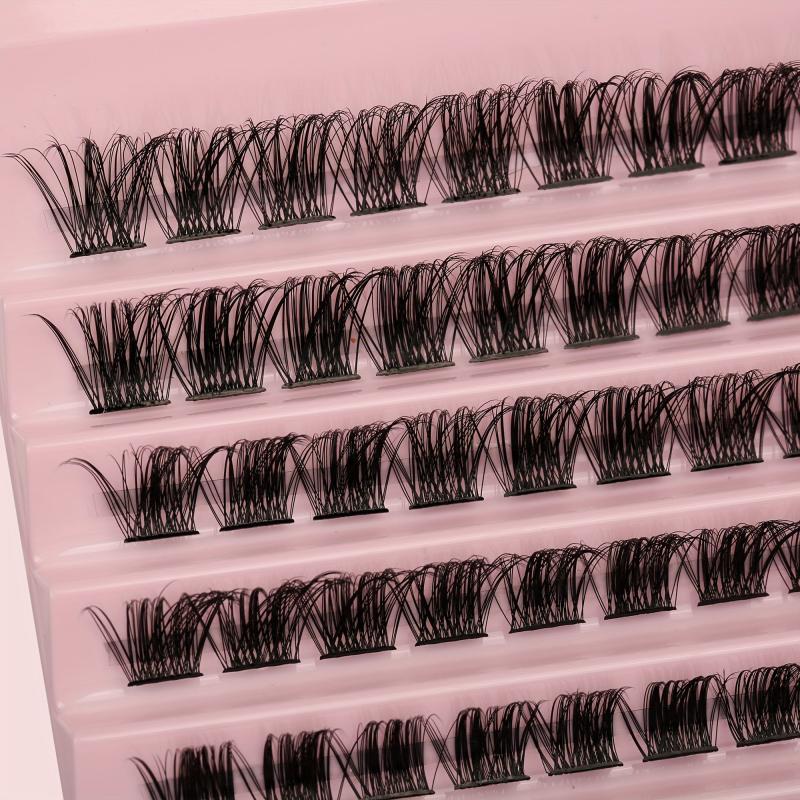100 Pcs Cluster Eyelashes 8 16mm Wispy False Eyelashes D Curling Fluffy Lashes