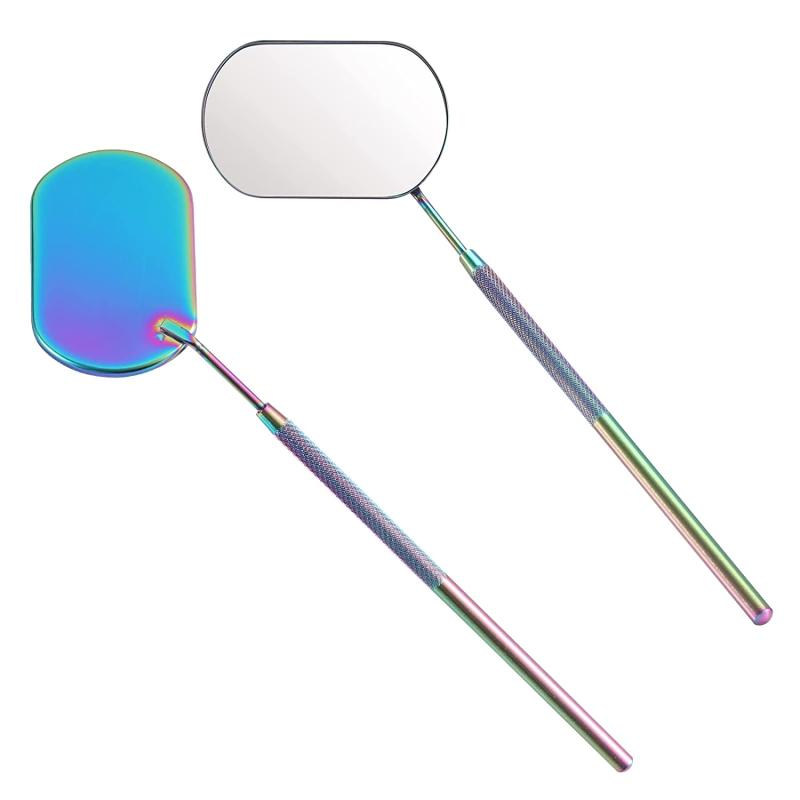 Large Makeup Mirror Eyelash Extension Checking Stainless Steel Eyelash Mirror