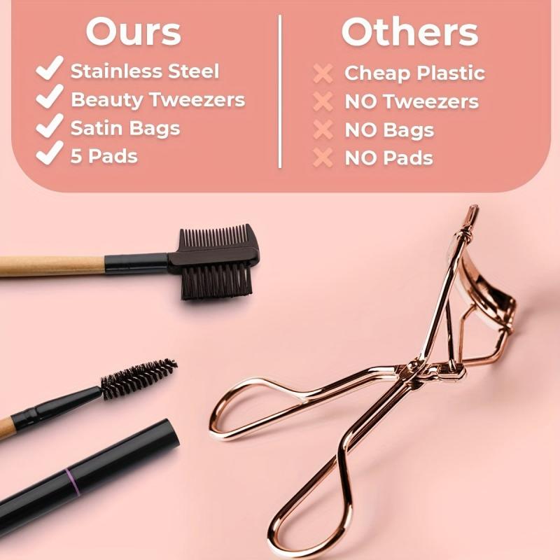 Eyelash Curler Kit Metal Lash Curlers Eyelash Applicator Guard Tool