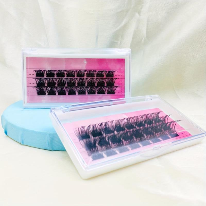 24 pcs Reusable Wispy False Eyelashes D Curl 14 16 18mm Mix DIY Lash Extension