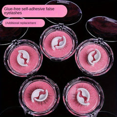 5 Pairs Self Adhesive False Eyelashes Natural Curly Reusable