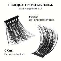 7 Rows C Curl Cluster Eyelashes Wispy Cross Lash Extensions