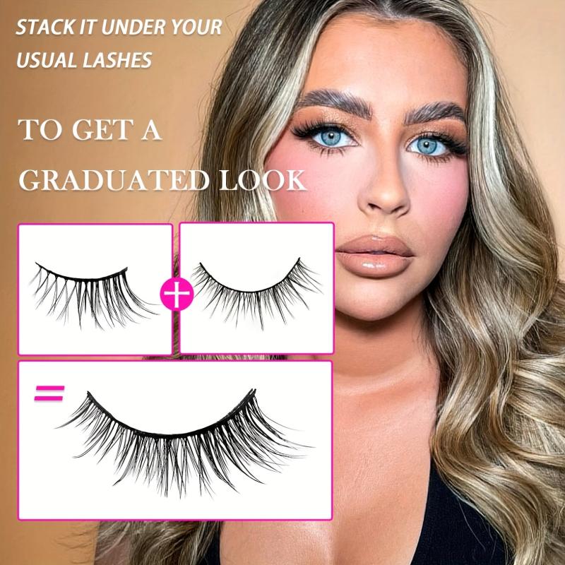 14 Pairs Half Eye False Eyelashes Cat Eye Soft Fluffy Curling Faux Min