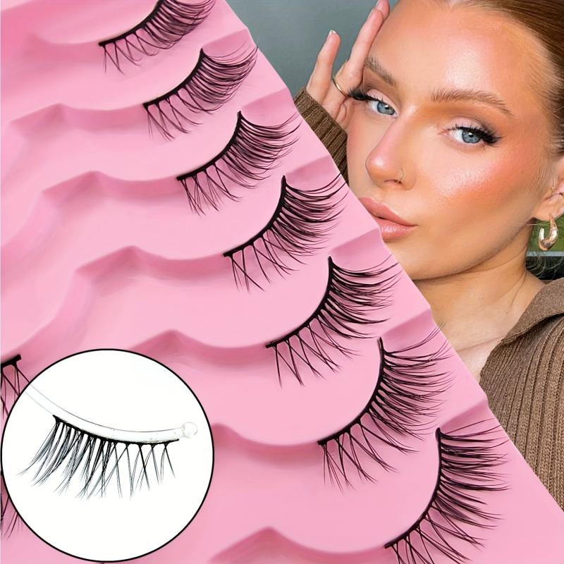 14 Pairs Half Eye False Eyelashes Cat Eye Soft Fluffy Curling Faux Min