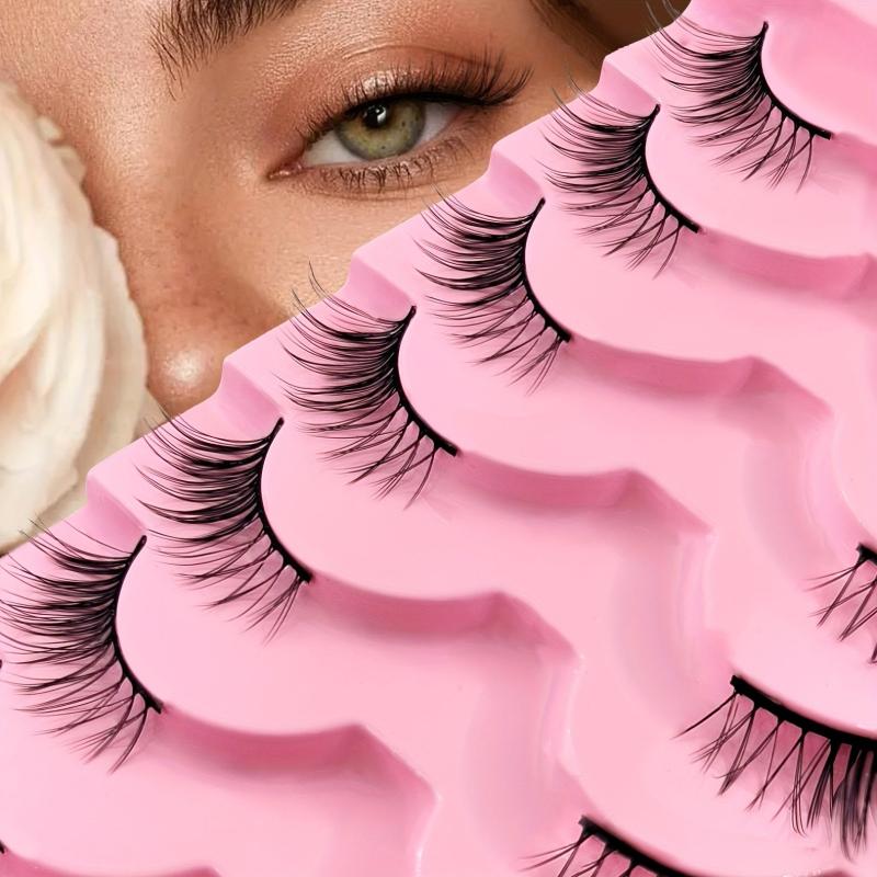 14 Pairs Half Eye False Eyelashes Cat Eye Soft Fluffy Curling Faux Min