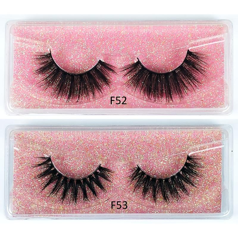 Natural Fluffy 3D Mink Lashes Soft and Thick False Eyelashes for Women