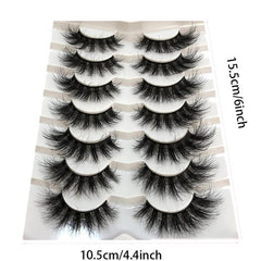 7 Pairs Faux Mink Lashes Volume Dramatic Cat Eye Wispy Pack
