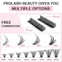 200Pcs 30D 40D Mixed Eyelash Extensions D Curling Cluster Lashes