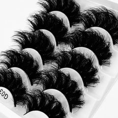 5 Pairs 3D Fluffy False Eyelashes for Dramatic Makeup
