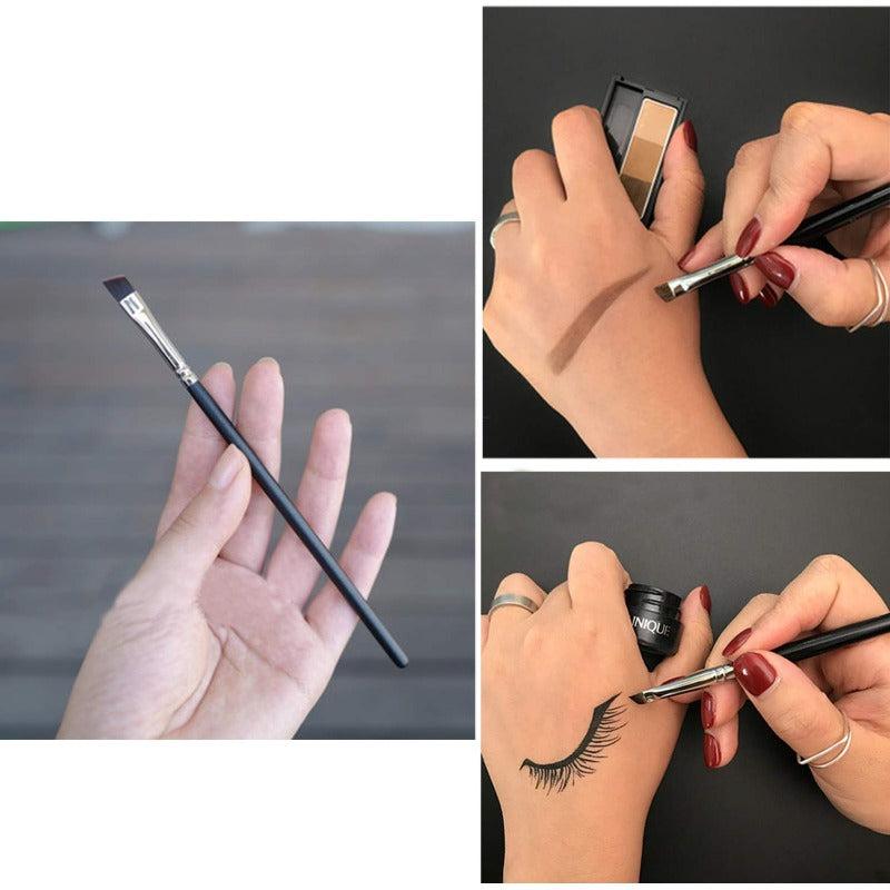 Slanted Thin Winged Eyeliner Brush Silicone Stencils Makeup Aid