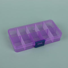 Adjustable Travel Jewelry Organizer Box 10 Grids Storage Container