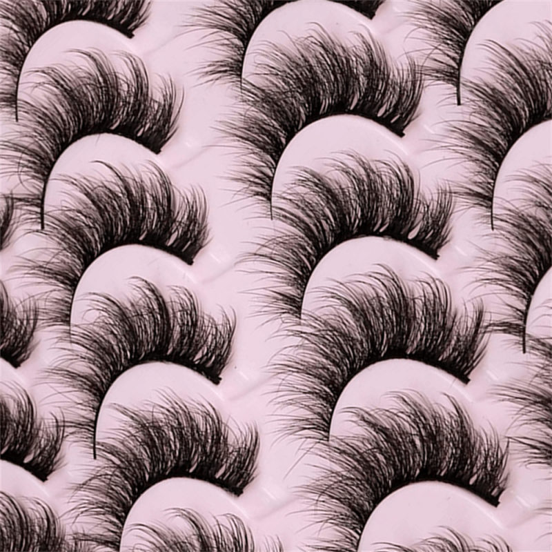 14 Pairs 3D Faux Mink Lashes Fluffy Soft Wispy Natural False Eyelashes