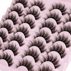 14 Pairs 3D Mink Faux Mink Fluffy Lash False Eyelashes Makeup