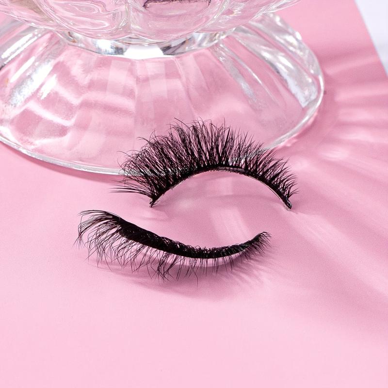 5 Pairs Faux Mink Eyelashes Fluffy Soft Cat Eye Shape