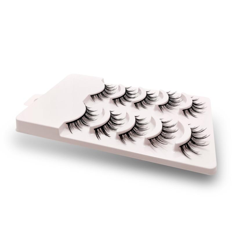 5 Pairs Natural Look Full Strip Faux Mink False Eyelashes
