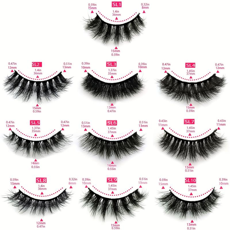 10 20 30 50 100Pairs 3D False Lashes Fluffy Curling Gift for Women