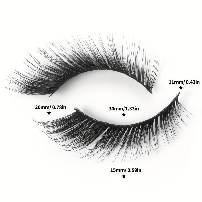 7 Pairs Fox Eye False Eyelashes Natural Cat Eye Lashes 3D Faux Mink