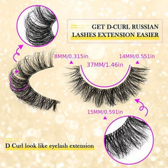 10 Pairs Faux Mink False Eyelashes Fluffy Thick Natural Curly Lashes