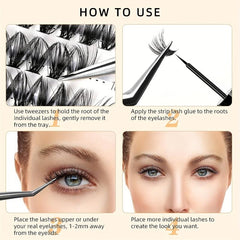 False Eyelashes 280 Pcs Waterproof Extensions Wedding