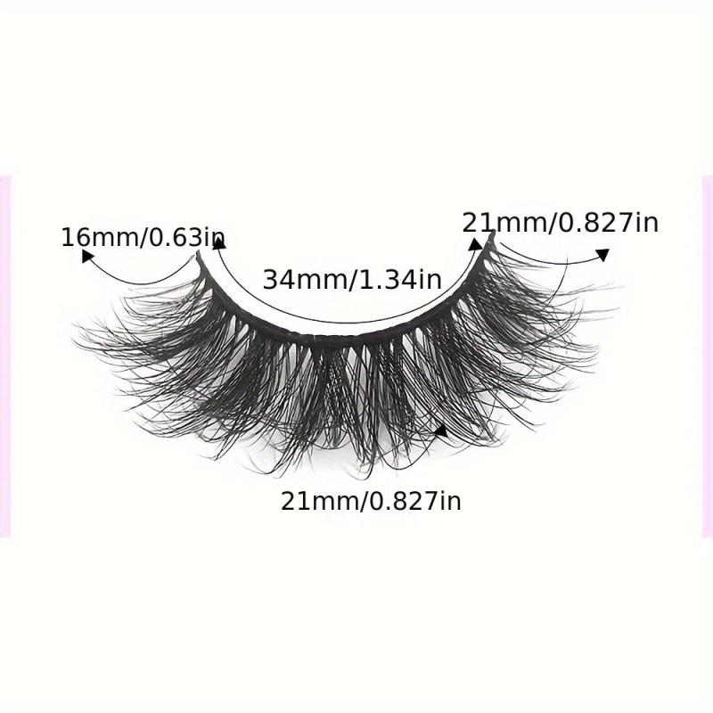 10 Pairs Mink Hair False Eyelashes for Natural Look