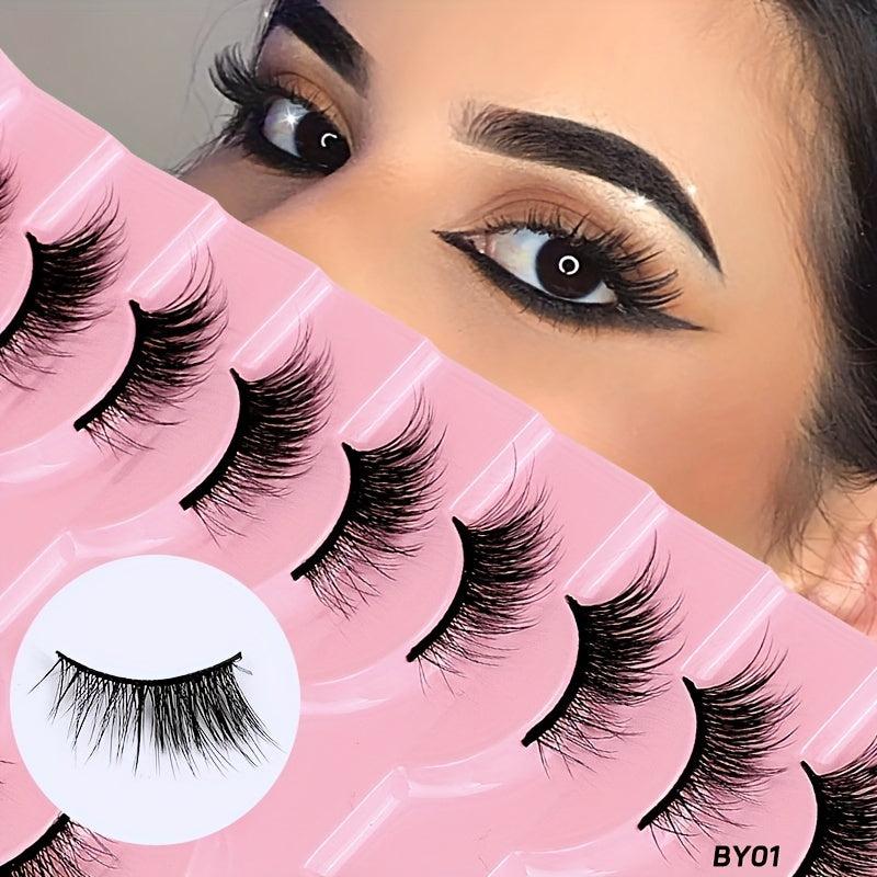 10 Pairs Fox Eye Lashes Winged End Manga Style Eyelashes