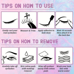 7 Pairs Half Eye Cat Eye Cluster Mink False Eyelashes