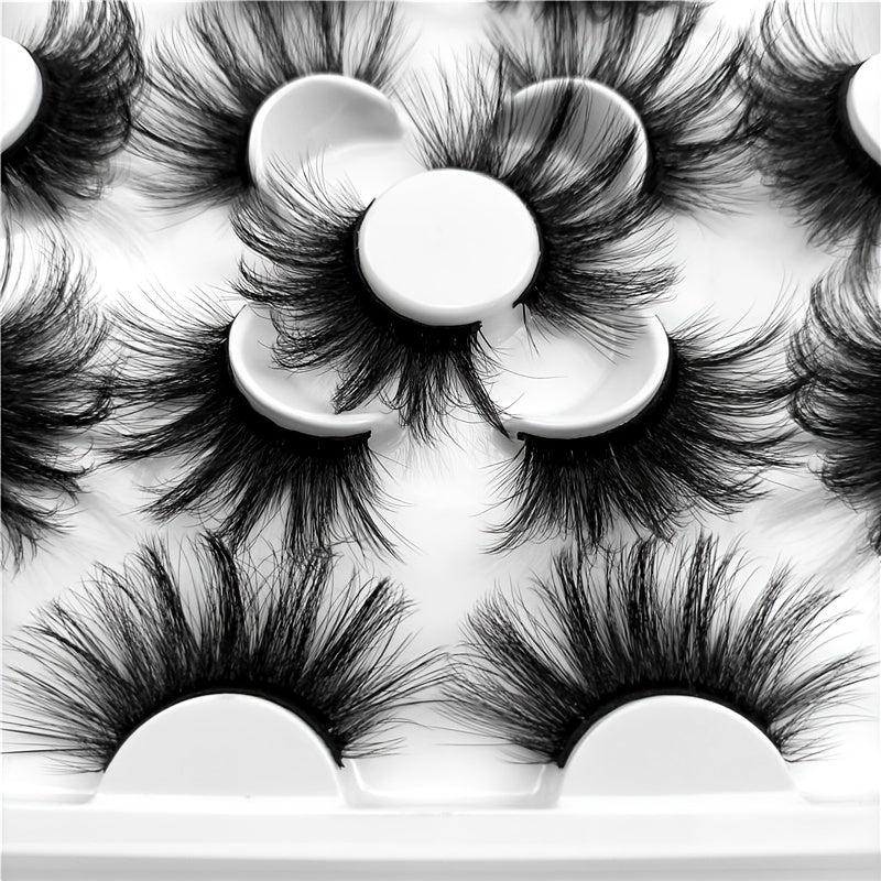 7 Pairs Mink Lashes Dramatic Volume False Eyelashes Full Strip Thick Eyelash