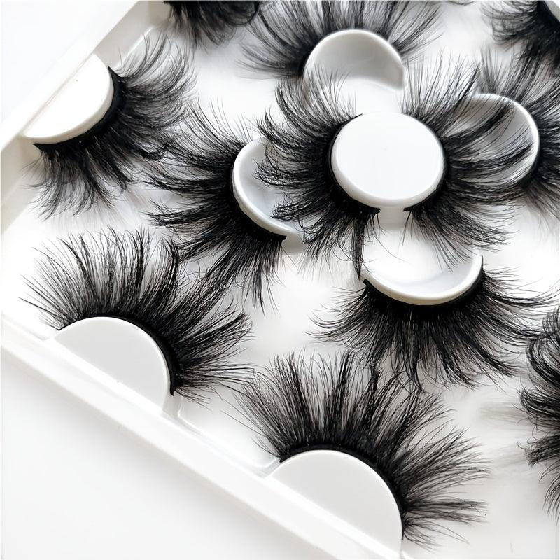 7 Pairs Mink Lashes Dramatic Volume False Eyelashes Full Strip Thick Eyelash