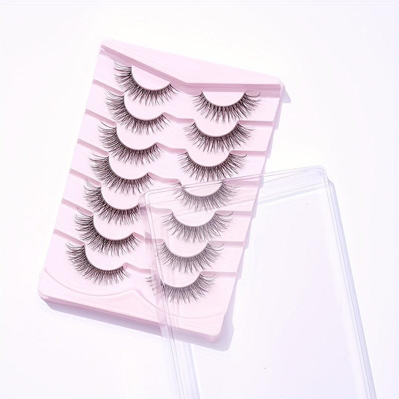 7 Pairs 5D 14mm Manga Lashes Crisscross Style Anime False Eyelashes