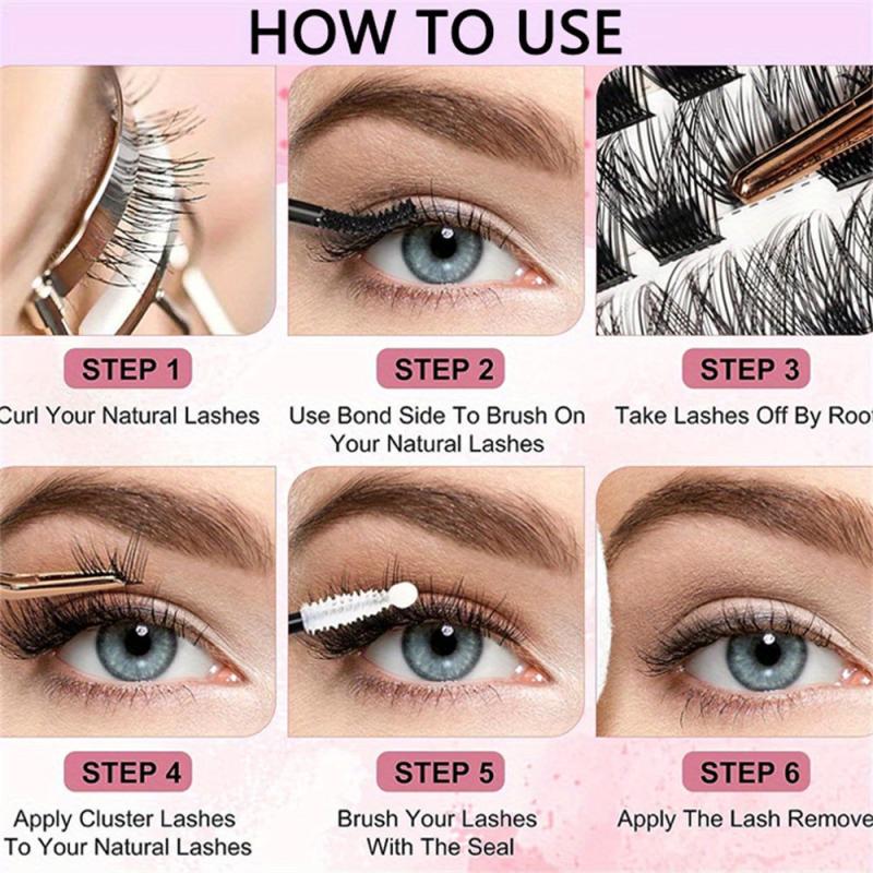 120 Cluster Segmented False Extension Eyelash DIY Natural Individual Lash
