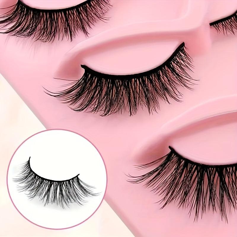 5 Pairs Cat Eye False Eyelashes Natural Faux Mink Lashes