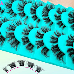 7 Pairs Segmented False Eyelashes Clusters Fluffy Thick Curling Sexy Cat Eye