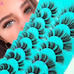 7 Pairs Segmented False Eyelashes Clusters Fluffy Thick Curling Sexy Cat Eye