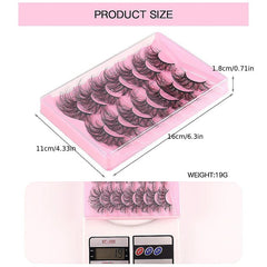 7 Pairs Faux Mink Eyelashes Long Lasting Fluffy Dramatic Volume Extension