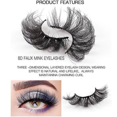 7 Pairs Faux Mink Eyelashes Long Lasting Fluffy Dramatic Volume Extension
