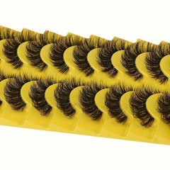 10 Pairs 3D Faux Mink Fluffy Wispy False Eyelashes