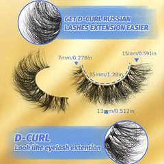 10 Pairs 3D Faux Mink Fluffy Wispy False Eyelashes