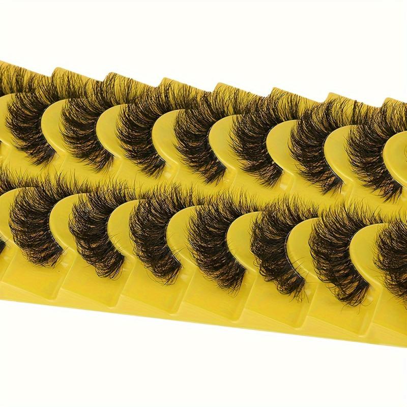 10 Pairs 3D Faux Mink Fluffy Wispy False Eyelashes