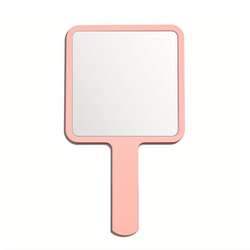 Large Square Cosmetic Mirror with Handle for Women's Makeup