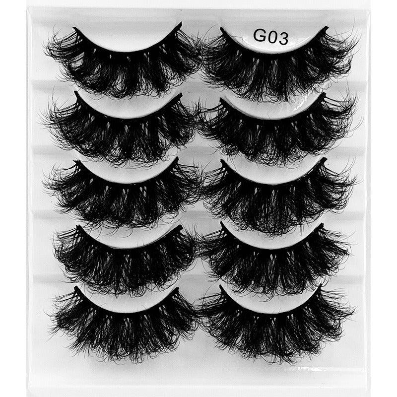 5 Pairs Thick 8D Fluffy Crisscross Faux Mink Eyelashes