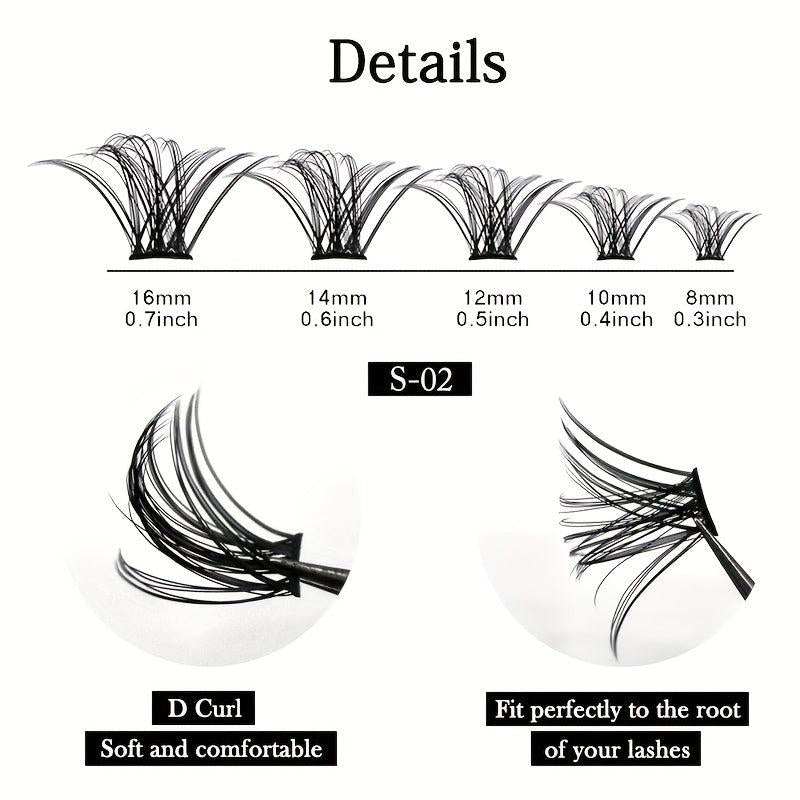 Lash Cluster Individual Lashes 10 Rows D Curl 8-16mm Eyelash Extensions