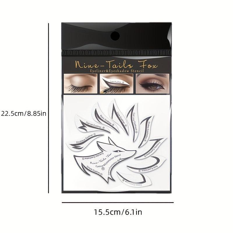 24pcs Eyeliner And Eyebrow Stencils Set Easy Grooming & Styling