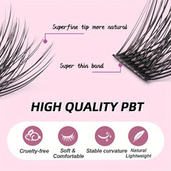 Curly Volume Cluster Lashes 12 Rows Large Tray DIY Lashes Extension