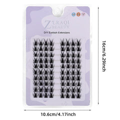 Fluffy Wispy Individual Eyelash Clusters Extension 80Pcs