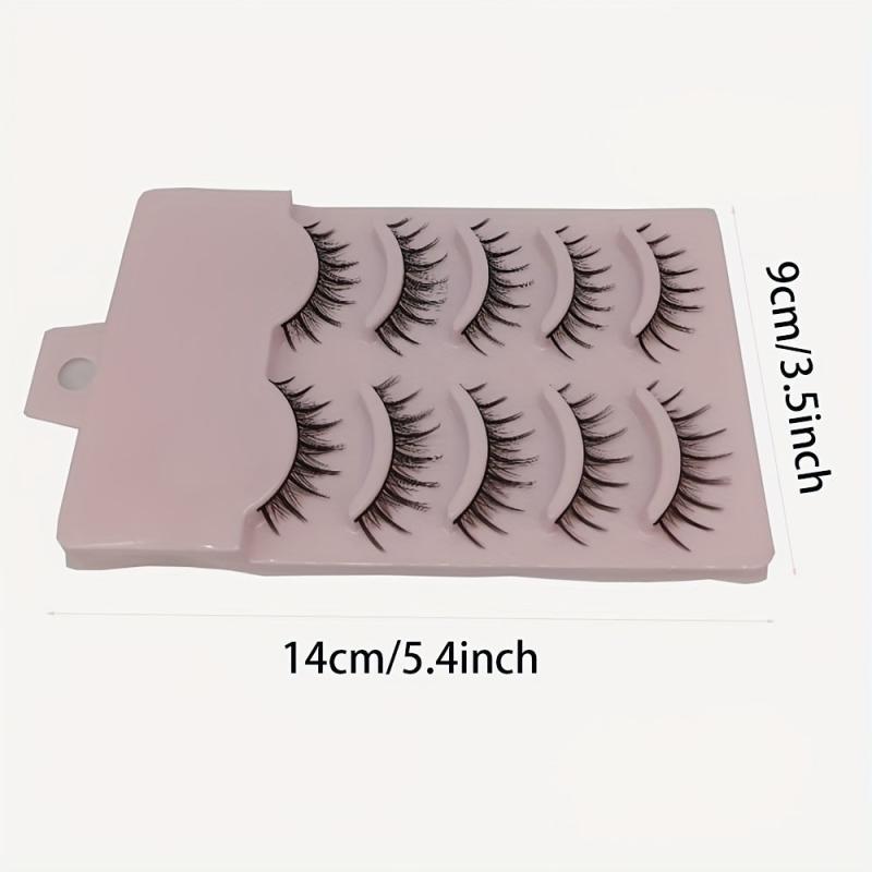 5 Pair Manga Lashes Natural Long Makeup Strip False Eyelashes