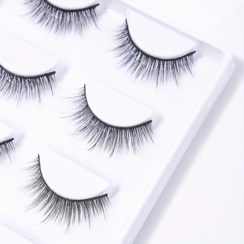 5 Pairs Natural Slender Stereo False Eyelashes Extension Volume Eye Lashes