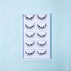 5 Pairs Natural Slender Stereo False Eyelashes Extension Volume Eye Lashes