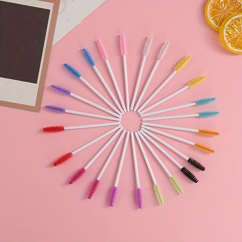 50pcs Eyelash Brushes for Extensions and Makeup, Gentle on Eyes
