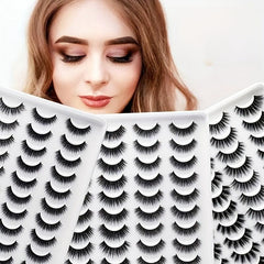 20 Pairs 3D Mink Lashes Layer Thick Crisscross Curly False Eyelashes