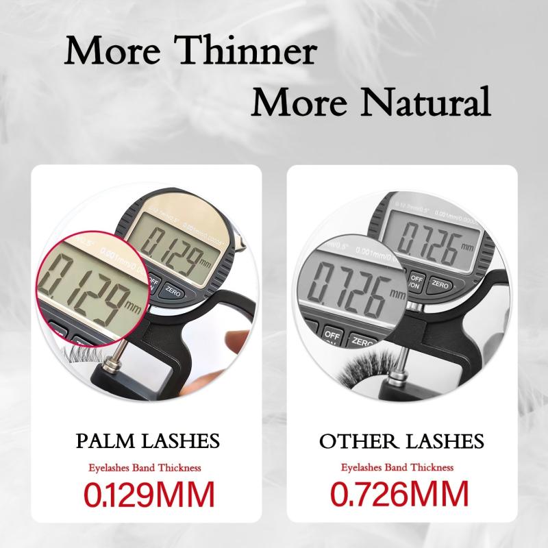 Natural Look False Lashes Faux Mink Fluffy Long Eyelashes Extension